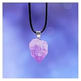 オルゴンペンダント ナチュラルクリスタルネックレス、パープルクリスタルクラスターペンダントヒーリングレイキ クリスタルストーンオルゴンペンダント付き7チャクラ image