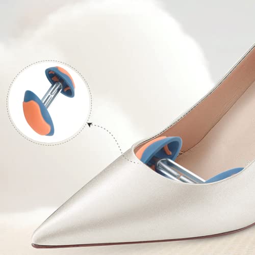 YRMJ 2 Pair Mini Shoe Stretchers for Wide Feet, Shoe Wider Anti-Slip Expander Adjustable Men Women Shoes Plastic Surgery(Blue) - Thumbnail 6