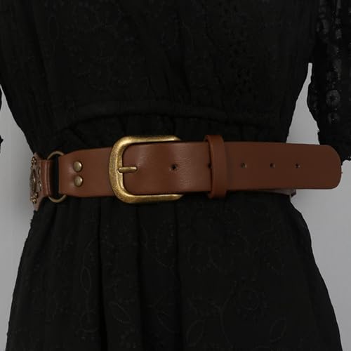 appuivbt Western Belts for Women Vintage Rivets Studded PU Belts Cowgirls Waist Belt for Pants Jeans Dresses3