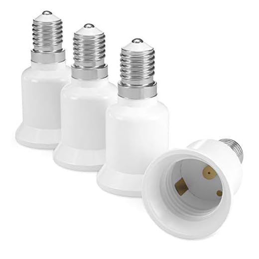 kwmobile 4x lamputtagsadapteromvandlare - E14 uttag till E27 uttagslampadapter - lamputtagsadapter för LED-halogen energibesparande lampor