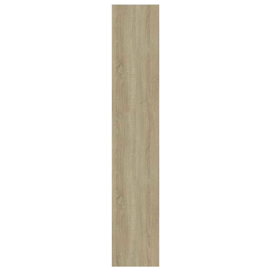 Libreria in rovere Sonoma, 60 x 30 x 166 cm, in legno, divisorio con vano portaoggetti, sistema di scaffale aperto per soggiorno, ufficio, studio, salvaspazio e versatile
