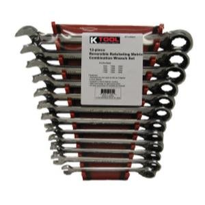 Clé à cliquet réversible KTI Kti45601 avec ensemble de 12 pièces métriques