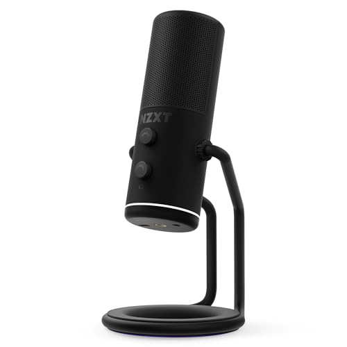 Nzxt Capsule - - Ap-WUMIC-B1 - Micrófono de transmisión USB - Audio Patrón Polar cardioide unidireccional - Captura de Voz de Alta resolución – Negro