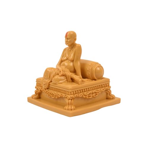 Image of KariGhar Swami Samarth Idol Perfect for Car Dashboard and Housewarming 3 Inch Figurine