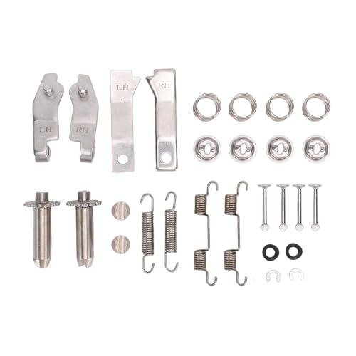 SIXRUN Edelstahl-Feststellbremsen-Hardware-Kit, Kompletter Ersatz für C2 C3 1965 Bis 1982 mit Federn und Halteklammern für Einfache Installation
