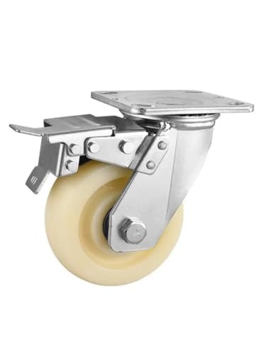 Roulette universelle lourde 4 pouces en nylon usure robuste 200kg avec frein