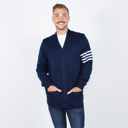 Image of Stewart & Strauss Cardigan Varsity Letter Sweater | American style button front letter sweater knit since 1977, heavyweight and ready for chenille letters and patches
