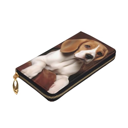 Ovely Pet Dog Beagle Wallet For Women Men Clutch Rfid Blocking Leather Wallets Large Capacity Purse Credit Card Holder Money Case With Zipper Phone Holder Long Travel Purse3