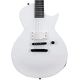 ESP 6 String LTD EC Arctic Metal Electric Guitar, Snow White Satin, Right, (LECARMSWS)