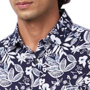 Image of Spykar Men's Regular Fit N /A Half Sleeve Printed Casual Shirts
