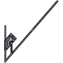 Angle Finder II, Anodized Aluminum Protractor 0-180 degrees, Measures inside or outside angles for tube bending or sheet metal bending and layout, Long 20-inch arm