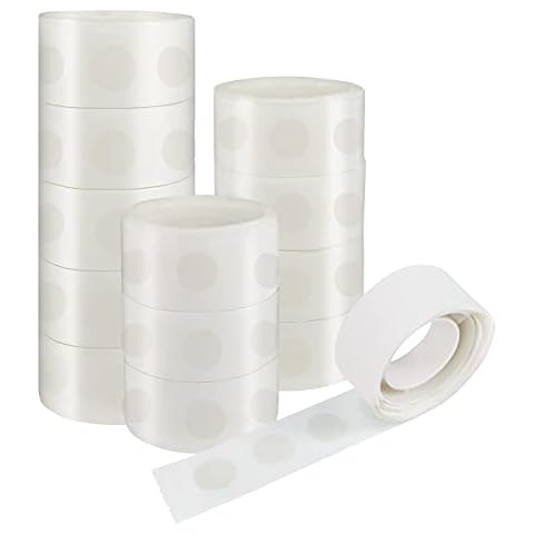 AK1980 1500 Glue Points Balloon Dot Glue Sticker, 6 Rolls Non-Liquid Glue Removable Craft Adhesive Point Tape for Party Arts DIY Balloon Decorations Cover