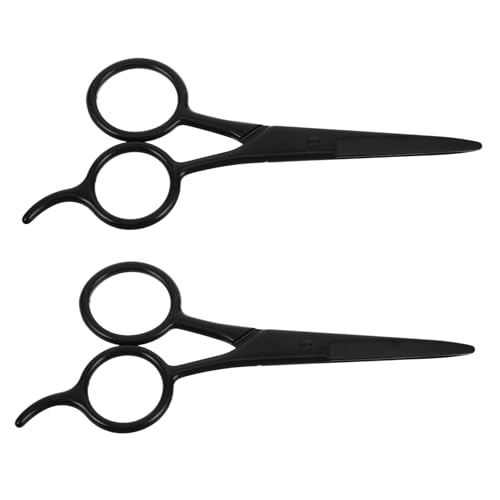 BIUDECO 2pcs Small Grooming Scissors for Men Stainless Steel Beard Trimmer Scissors and Eyebrow Shaping Scissors for Sensitive Areas