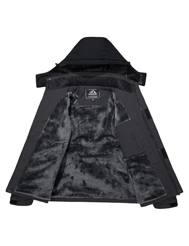 Miniatura 2 de Magcomsen Chaqueta Impermeable Hombres Con Forro Polar Para Exteriores Chaqueta Invierno Multibolsillos Con Capucha