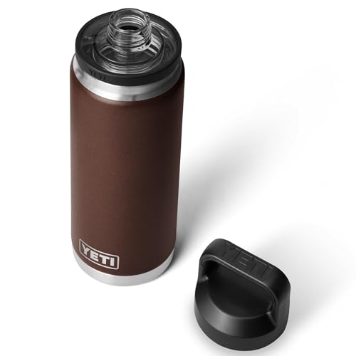 YETI Rambler Bottle Chug, Vacuum Insulated Stainless Steel Bottle with Chug Cap, Wetlands Brown, 26 oz (760 ml)
