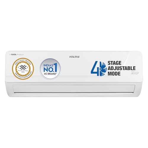 Image of Voltas 1.4 ton 5 Star Inverter Split AC (Copper, 4-in-1 Adjustable Mode, Anti-dust Filter, 2024 Model, 175V Vectra CAR, White)
