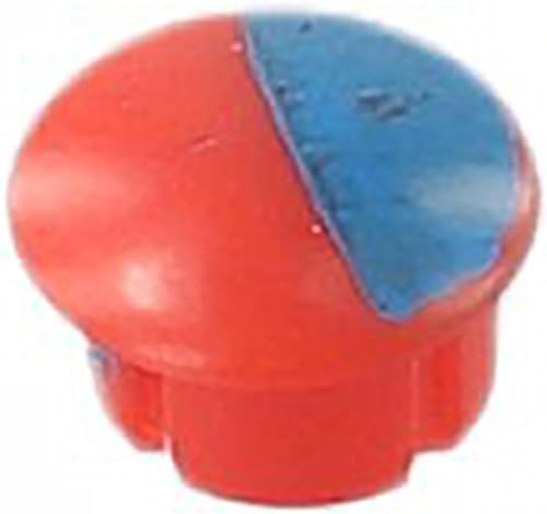 Heißes und kaltes Wasser-Schild für Küche, Badezimmer, Mischbatterie, Wasserhahngriff-Zubehör, geeignet für Löcher mit 7 mm Durchmesser, Rot, 10 Stück