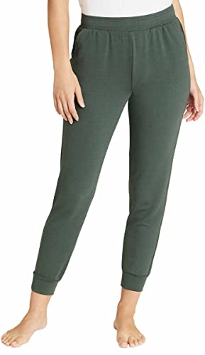 Eddie Bauer Womens 2 Pack Fleece Lounge Joggers (Large, Black/Heather Olive) #TOP4