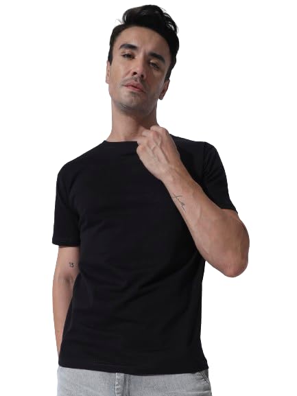 Image of Round Neck Half Sleeve Pure Cotton T-Shirt