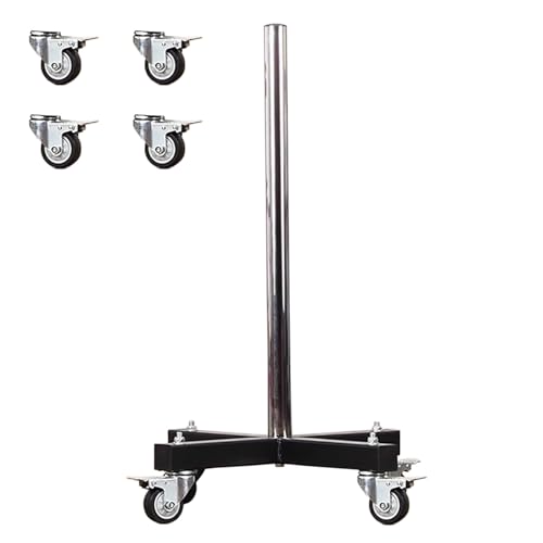 Rolling Weight Plates Storage for 2 Inch Barbell Plates/Olympic Plates, Home Gym Garage Weight Holder Rack for Plates, Vertical Storage Bars for Strength Training