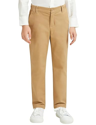 Image of QBK Relaxed Fit Stretch School Uniform Pant Chino Pants for Toddler to Youth Boys and Girls