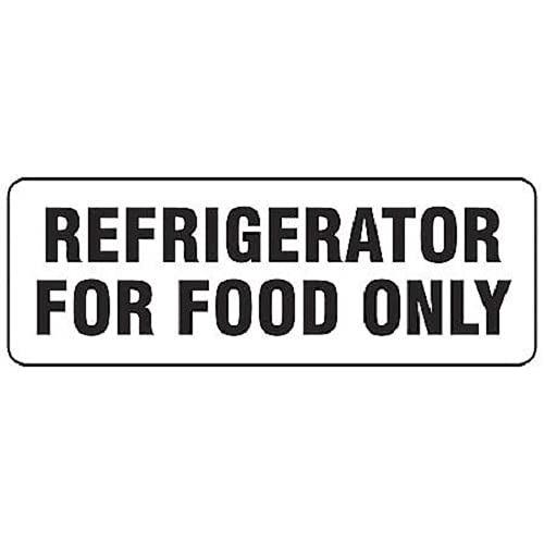 Brady 20097KLS, Refrigerator for Food Only Polyester Label (Pack of 3 pcs)