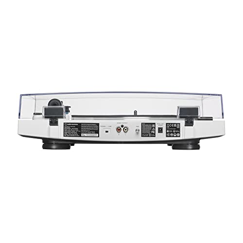 Image of Audio-Technica Audio Technica AT-LP3XBT-WH Bluetooth Turntable Belt Drive Fully Automatic 33 /45 (White) | Fully Automatic Belt-Drive Turntable 33 /45 Rpm, Bluetooth Aptx and Aptx Adaptive, Switchable Phono and Line Preamp