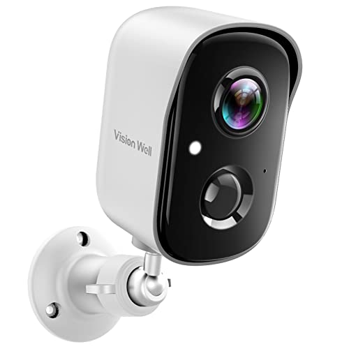 Security Cameras Wireless Outdoor WiFi Cameras for Home Security Battery Powered AI Motion Detection Color Night Vision 2-Way Talk Spotlight Siren Alarm Cloud & SD Storage-Purewhite WiFi Camera