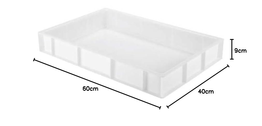 Gilac Bandeja para bollos de masa, 15 litros, color blanco