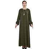 Lenmipot Muslim Women Abayas Islamic Abaya Dress for Women Back Zipper Jilbab 1pc Eid Kaftan Fashion Dress Daily Outfit