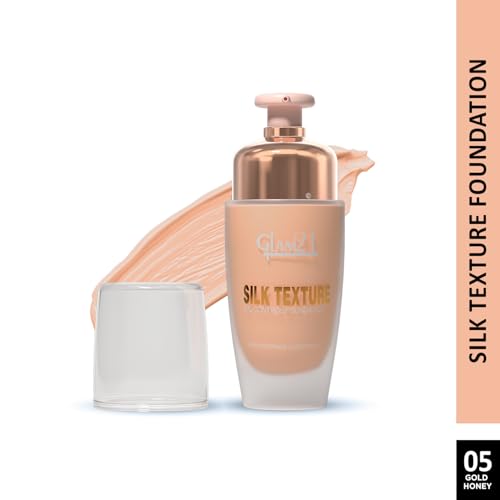 Image of Glam21 Silk Foundation-Lightweight Hydrating Oil-free Formula for Long-lasting Makeup | Balance Skin pH Level | SPF35 UV Protection | Suitable for All Skin Type| 50gm, Gold Honey