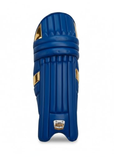 Image of DBS & Sons INFORCER Blue Mens Batting Leg Guard RightHand Blue Golden & White (Mens Size sutaible Right Hand Batsman) Cricket pad