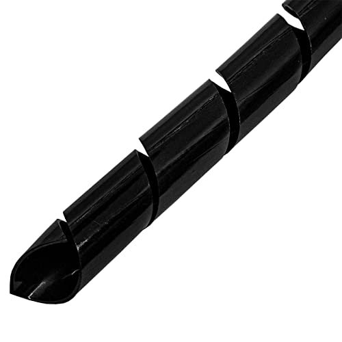 5m Cinta en espiral 8mm (6-60mm) Conducción de cables negro Flexible Tubería Protección Cover