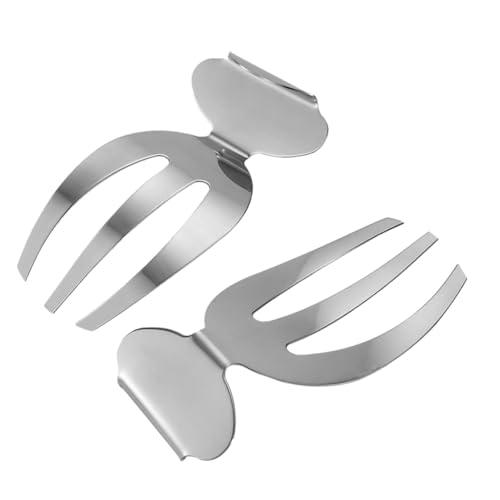 Mobestech 2 piezas Cubiertos de Ensalada Acero Inoxidable Mini Tenedores para Aperitivos Manos Ergonómicas para Mezclar Ensaladas y Frutas Utensilios Portátiles para Cocina y Fiestas