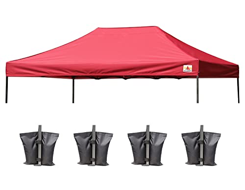 Image of ABCCANOPY Replacement Canopy Top for Pop Up Canopy Tent 10x15 Burgundy