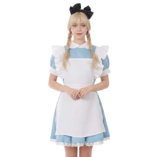 CoolChange Dienstmädchen Cosplay Kostüm mit Schürze und Haarreifen (S)