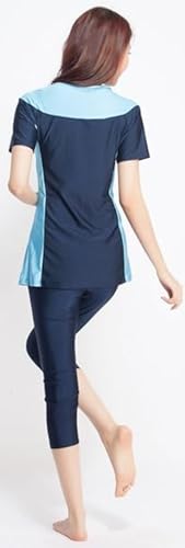 YEESAM Modest Swimsuits for Women Rash Guard 2 Piece with Skirt Muslim Burkini3