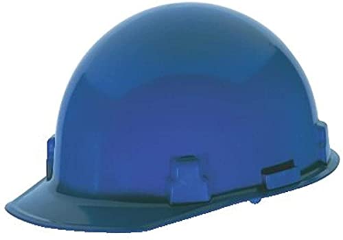 MSA 486963 Thermalgard Cap Style Safety Hard Hat with Fas-Trac III Ratchet Suspension | Glass-Reinforced Nylon Shell W/Beaded Edge, Intended for Use in Elevated Temperatures - Standard Size in Blue