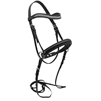 PFIFF 103031 Trensenzaum Lilly, hochwertige Trense, für Spielpferde geeignet, Schwarz Shetty