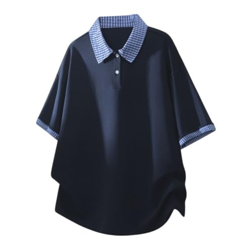 Polo homme coton mélangé manches courtes coupe ample voyage bureau