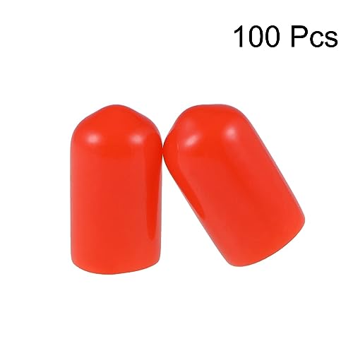 TA-VIGOR 100Pcs Rubber End Caps, 7mm ID Round Flexible Screw End Caps Thread Protectors - Image 2