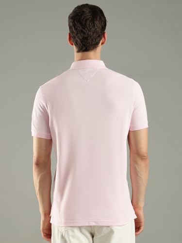 Image of Tommy Hilfiger Solid Regular fit Cotton Polo t-Shirt