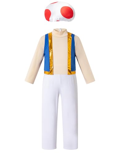 Disfraz Cosplay Set Baby Boy Mushroom Azul 4-5 años miniatura 1