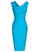 MUXXN Lady Audrey Hepburn Style Halter Strap Package Hip Womens Dress (Light Blue XL)