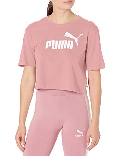 PUMA Womens Essentials-Cropped T-Shirts, Foxglove, XL