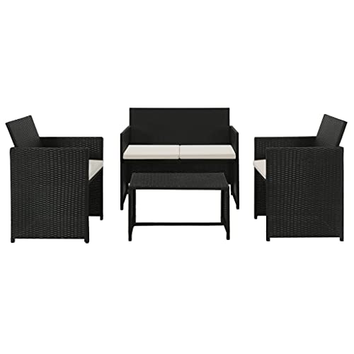 Zerone Conjunto de mesa de jardim, almofada de assento com armação de aço resistente, conjunto de lo