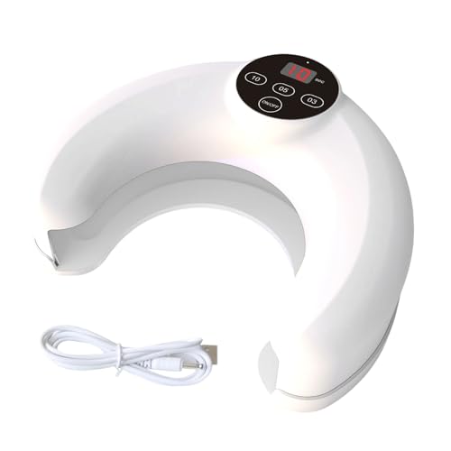 Lámpara UV para uñas - Lámpara LED de 7 pulgadas | Dispositivo de curado ABS - Secador de gel portátil inalámbrico de 1500 mAh con sensor inteligente para el hogar y el salón. Esta herramienta