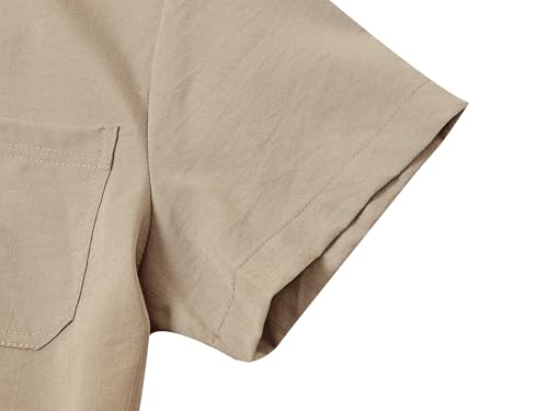 MoFiz Boys Short Sleeve Button Down Shirts Collared Beach Shirt4