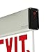 LFI Lights | Edge-Lit Red Exit Sign | Modern Design Brushed Aluminum Housing | All LED | Single-Sided Clear Acrylic Panel | Hardwired with Battery Backup | UL Listed | ELSM-R