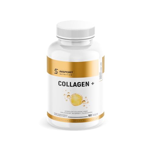 INSPORT Nutrition - Collagen Plus - 90 capsules - Enrichi en acide hyaluronique, sulfate de glucosamine et vitamine C - Suppléments de collagène pour femmes et hommes